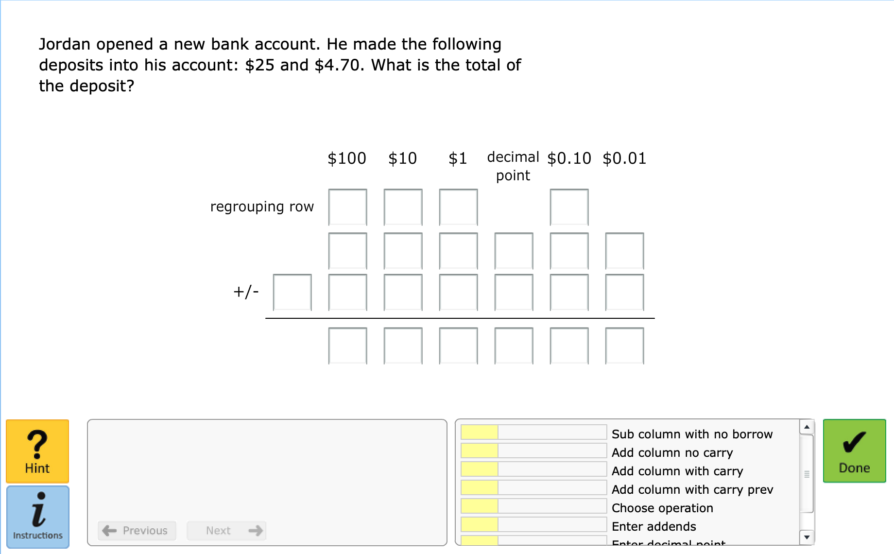6.07 Decimal Addition and Subtraction I