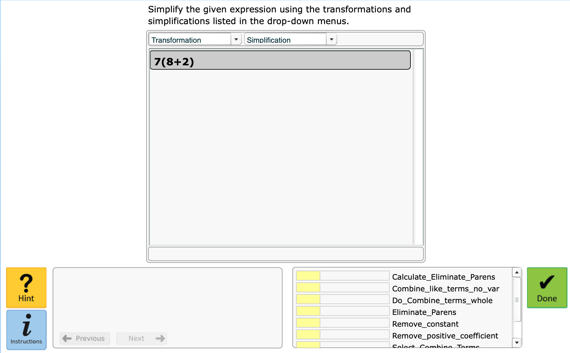 7.30 Order of Operations I 7.30 Order of Operations I