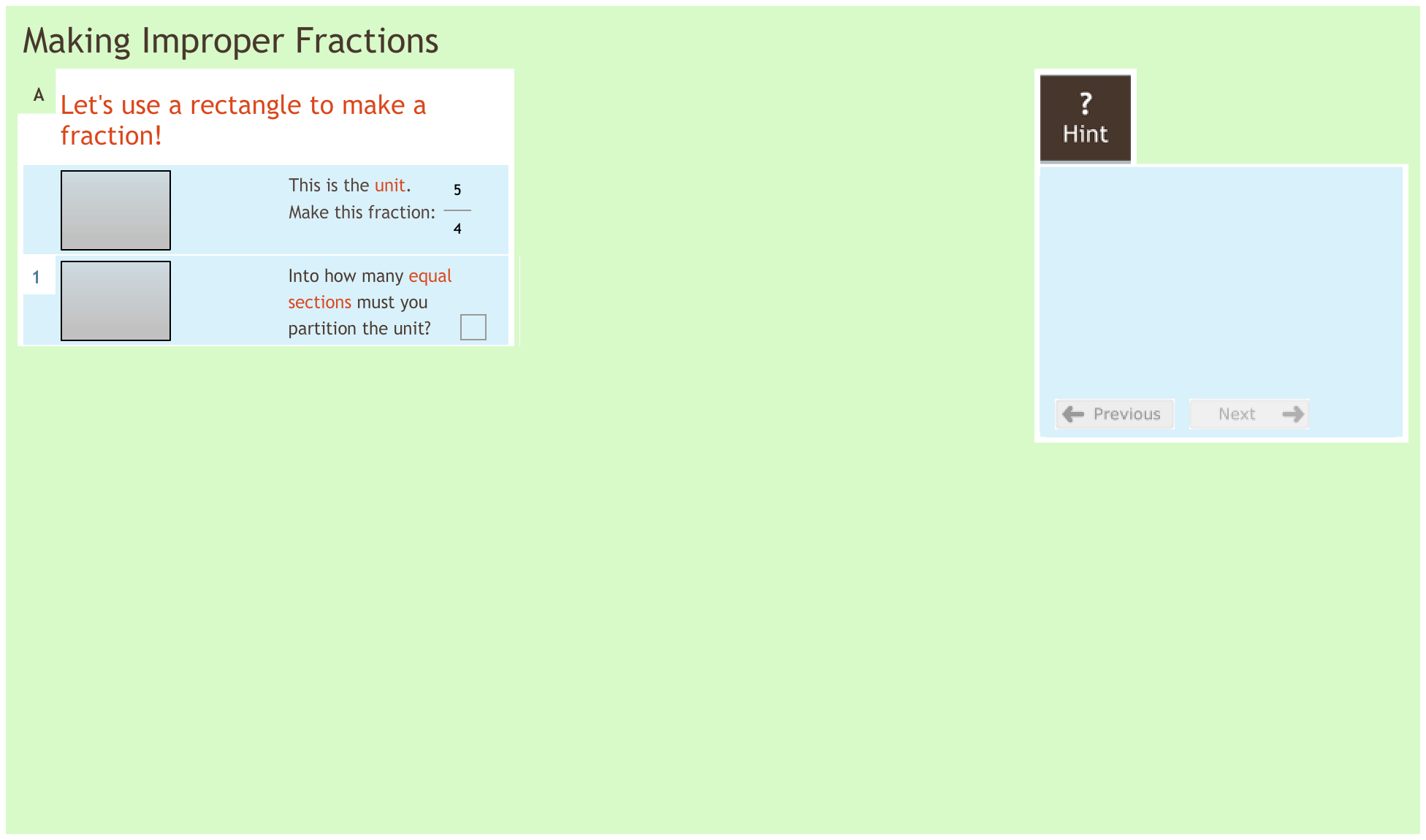 Fractions 1.5 Making improper fractions